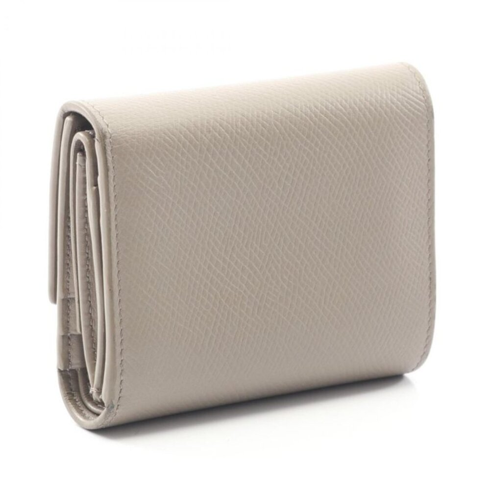 Celine Trifold Wallet Small Trifold Wallet Gray Beige Leather - Picture 2 of 11